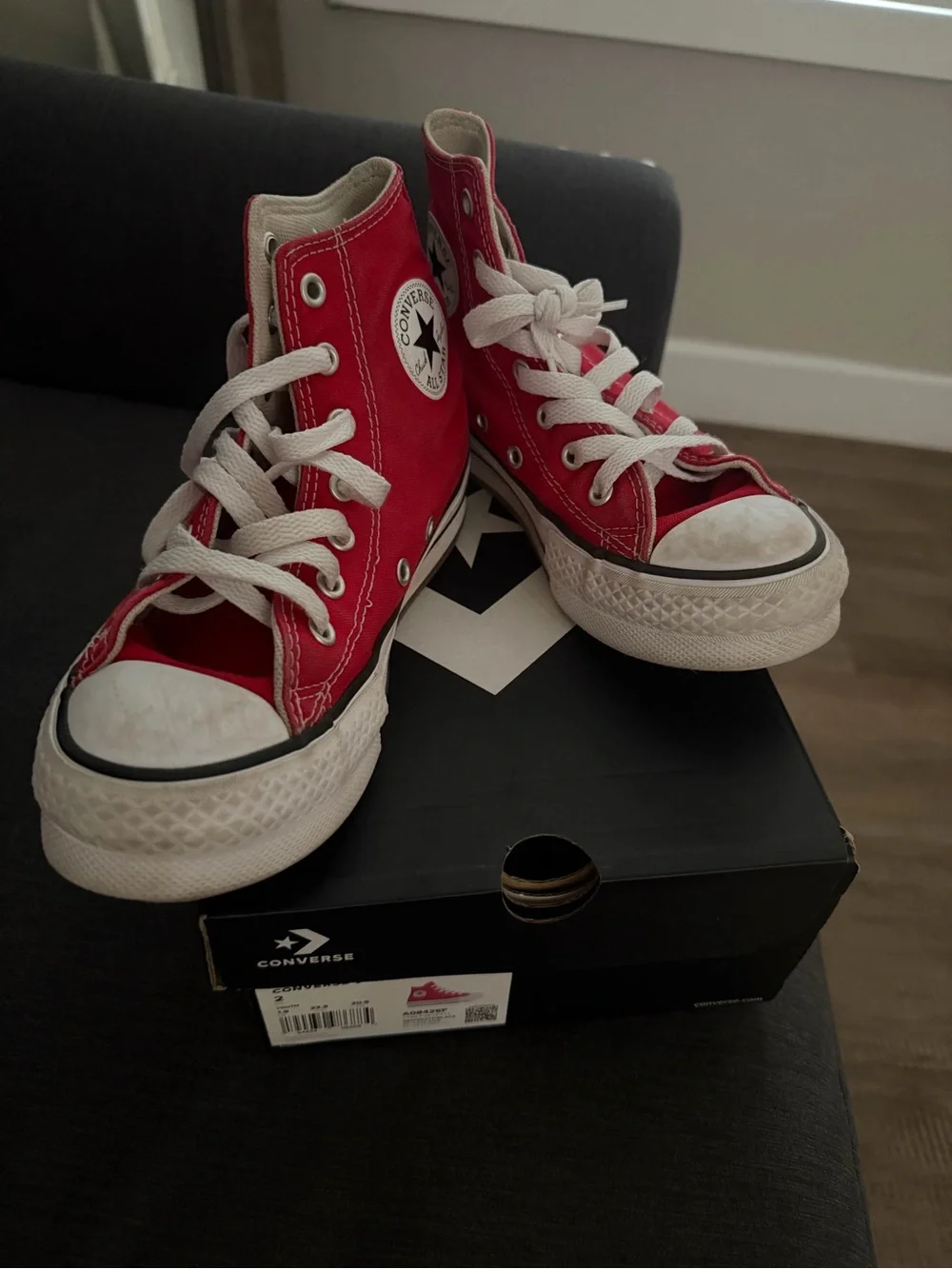 Converse Kids Red High Top Sneakers